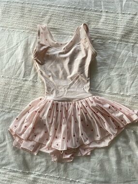 Natalie Dancewear Light Pink Heart Tulle Skirt One-Piece